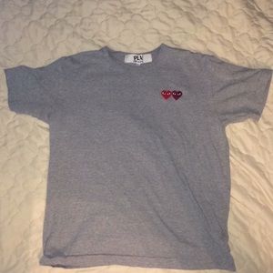 Commes des garcons double heart ladies L mens S